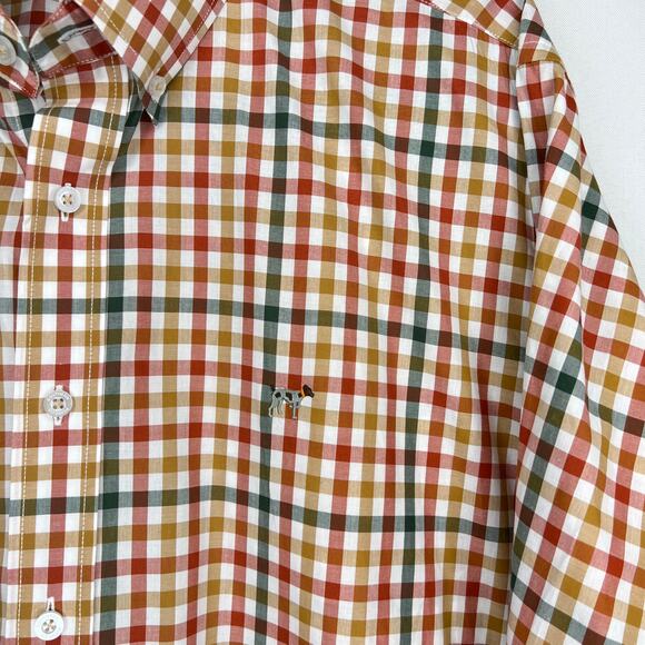 Mens Checkered Multicolor Southern Point Co Button Down Size Medium - Picture 3 of 10